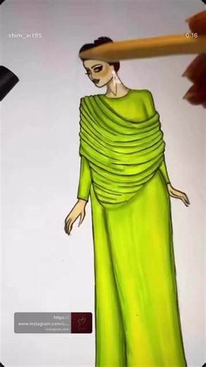 52 likes and 3 shares | Digital Fashion Illustration: Creating a Traditional Green Gown with Veil | إلهام الفضالة (@elham-alfadalah) | Posted Aug 21, 2026 | Spotlight