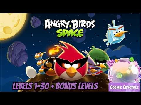 Angry Birds Space Cosmic Crystals Levels 1-30 + Bonus Levels