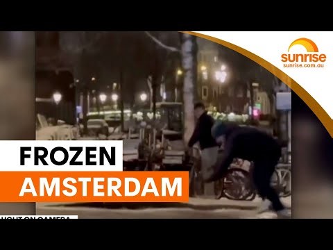 Amsterdam streets turn to ice rinks in freeze | Sunrise