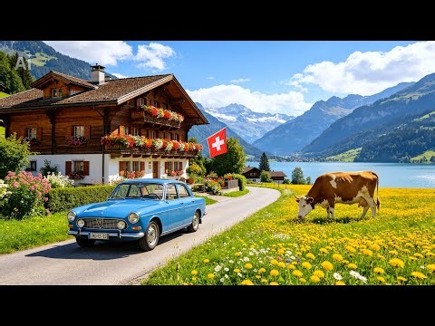 Switzerland Countryside Road Trip With Scenic Mountain View🇨🇭🚘 Scenic Swiss View