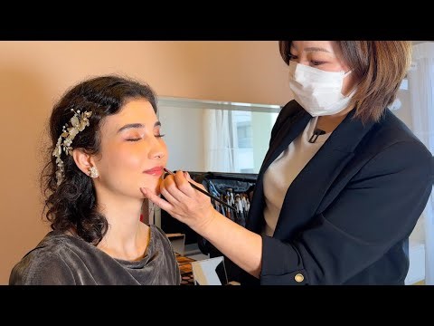 (ASMR) JAPANESE STYLE WEDDING MAKE UP (very emotional...)