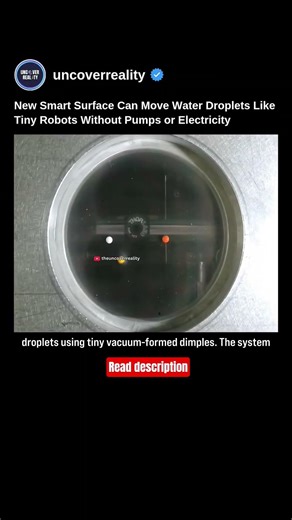 New Smart Surface Can Move Water Droplets Like Robots Without Pumps Or Electricity #robot #shorts
