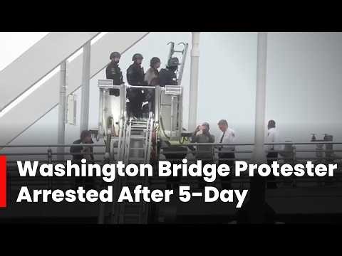 UNSEEN RAW VIDEO: Washington Protester Arrested After 5-Day Bridge Standoff Goes Viral