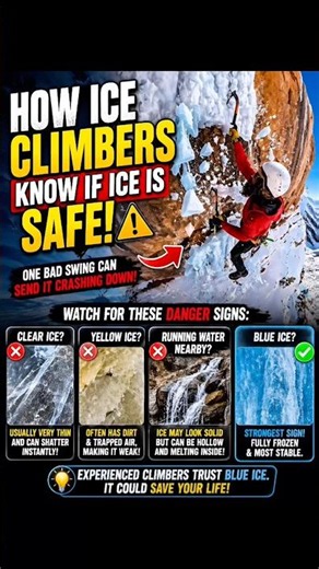 How Ice Climbers Know If Ice Is SAFE 🧊😨 #iceclimbing #climbing #mountains #survival #extreme
