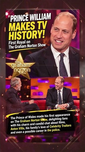 Prince William Makes Royal History on Graham Norton's Red Sofa