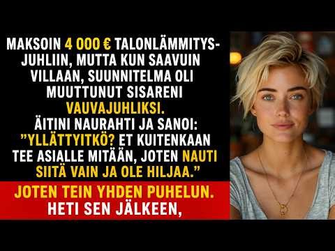 Maksoin 4 000 $ tupaantuliaisistani, mutta äitini teki niistä siskoni vauvakutsut.