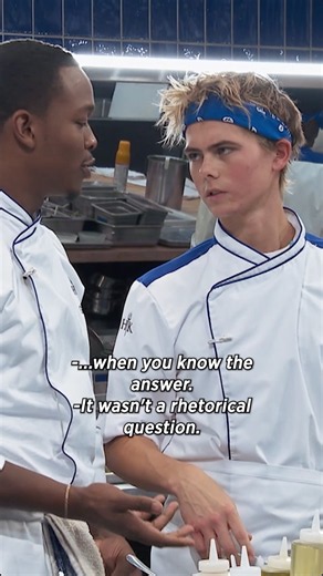 aiden doesn’t like how gabe is talking to him 👀 #hellskitchen