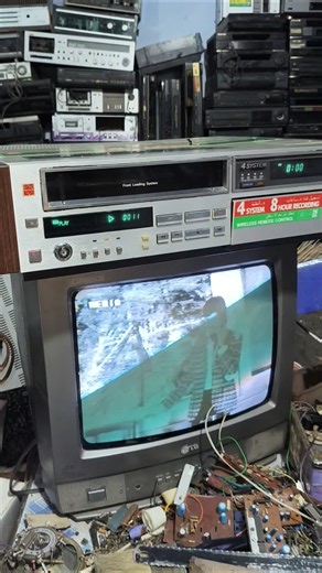 National VCR 4 System 8 Hours Recording VHS Repairing 😱 #national #vcr #vhs #repairing #shorts