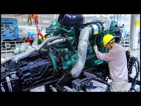FAW Trucks Manufacturing Process! Amazing Heavy Trucks Factory!