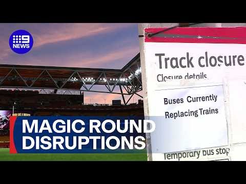 Fears of severe Queensland rail disruption during NRL's Magic Round | 9 News Australia