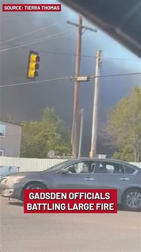 Gadsden officials battling large fire