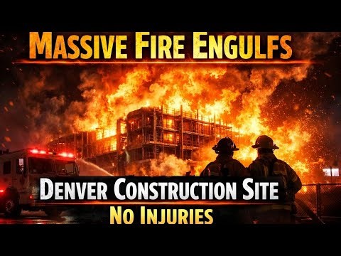Massive Fire Engulfs Under-Construction Building in Denver | No Injuries Reported