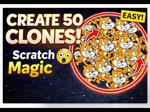 Scratch Cloning Tutorial 🚀 Create 50 Moving Sprites with Random Positions