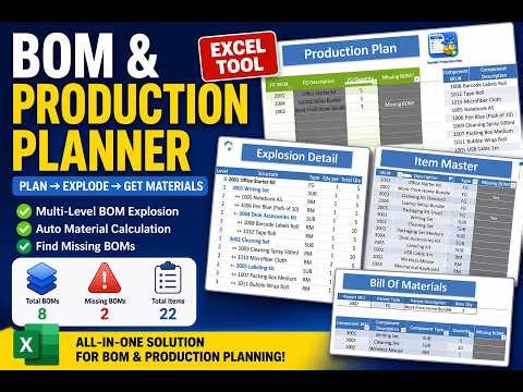 Excel BOM Tool That Handles Multi-Level Structures (No ERP Needed)
