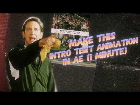 Make This Intro Text Animation in AE (1 Minute)