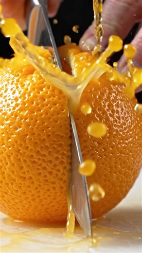 Orange Juice Explosion 🫠#shorts #orangejuice #satisfying
