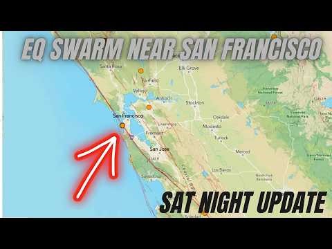 Earthquake activity on the San Andreas Fault 6 EQs within minutes of one another. Saturday Night.