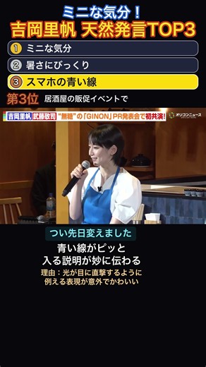 ミニな気分！吉岡里帆の天然発言ランキングTOP3 #shorts