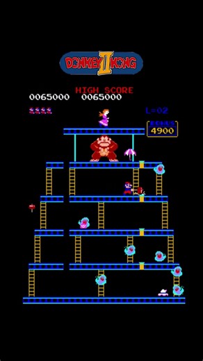 Donkey Kong II: Jumpman Returns 16 – Classic Arcade Gameplay#shorts