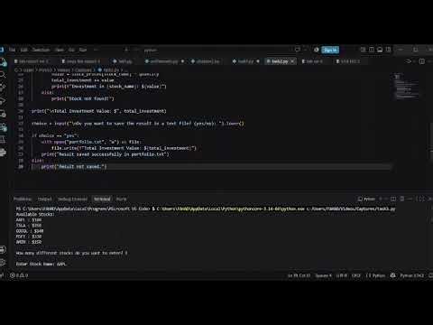 Python Stock Portfolio Tracker | Complete Project.