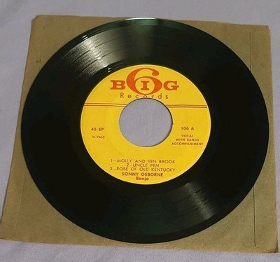 Sonny Osborne 45 EP Molly and Ten Brook, Uncle Pen, Rose of Old Kentucky 106 vg+ | eBay UK