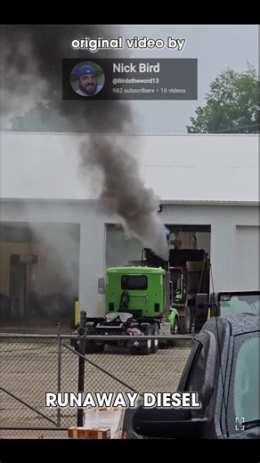 Diesel engine runaway burnt to the ground #famous #trucks #foryou #fyp #diesel #runaway #fire #burnt