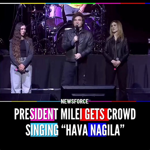 NewsForce on X: "🇦🇷 Argentina's President Javier Milei leads a packed arena in singing “Hava Nagila,” a traditional Jewish celebration song. Milei has openly expressed his admiration for Judaism and his strong support for Israel, making the performance a reflection of his personal beliefs as well as his politics." / X