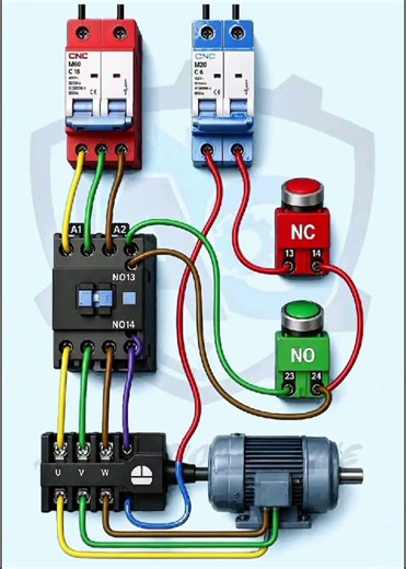 Simple & Professional Motor Control Wiring Diagram | Start/Stop Circuit Explained