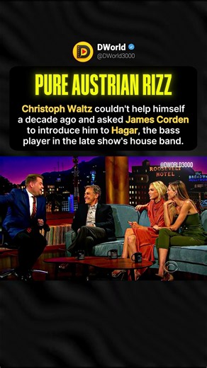 Christoph Waltz Asks James Corden to Introduce Him to Hagar | James Corden Show (2016)