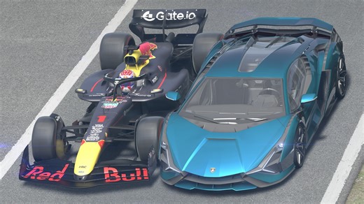 Max Verstappen Red Bull F1 2025 vs Lamborghini Sián FKP 37 at Monza | Raceluxius Horizon