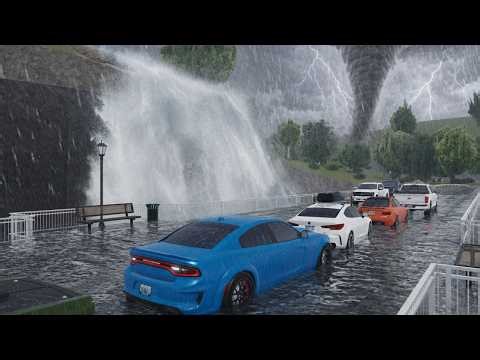 *CRAZY* Greenville Wisconsin City Wide TORNADO STORM Evacuation Roblox Roleplay