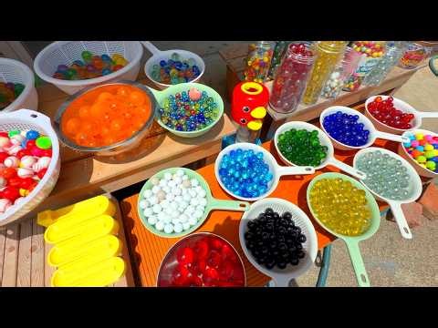 Water Marble Run ⭐ Ultimate Gutter Slope + Double Aquarium ASMR