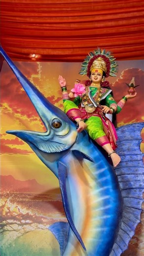 Sankalp Chi Mauli 2026 😍🙏 | Spectacular Goddess Idol on a Giant Fish! 🌊 #shorts