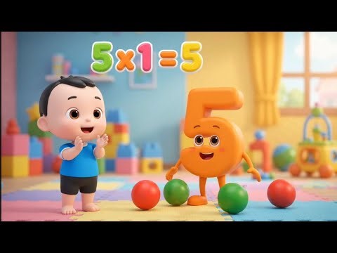 Table of 5 | Learn Multiplication Table of 5 | 5 Times Table Song for Kids | Ezylar Kids