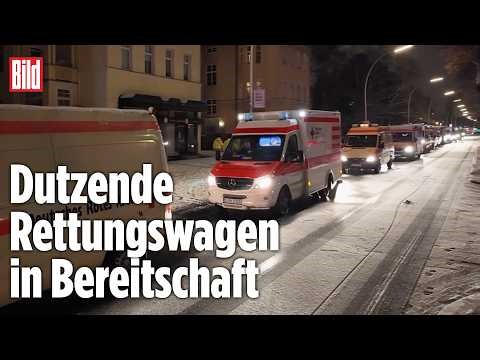 AUSNAHMEZUSTAND IN BERLIN: 70 Rettungswagen sichern den Süden der Hauptstadt