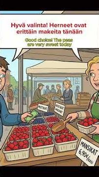 At the Market in Finland 🍎 | Everyday Finnish Conversation