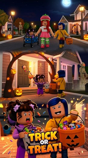 Taking my Daughters trick or Treating in Bloxburg
