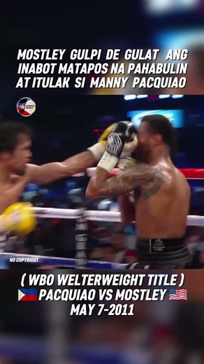 SINIBAK NG LEFT STRAIGHT LAGAPAK!! manny pacquiao highlights vs shane mosley