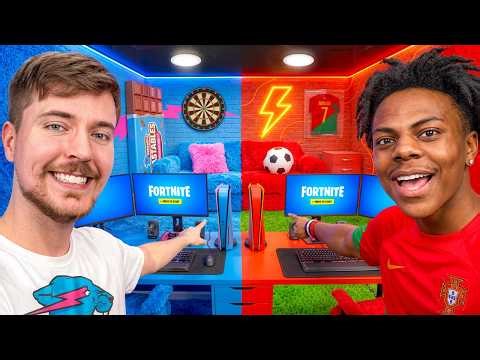 I Built MrBeast and iShowSpeed Dream Gaming Rooms!
