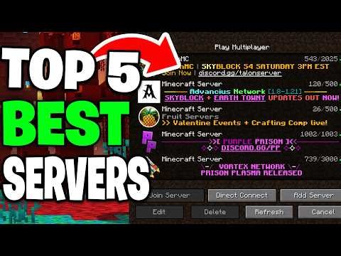 5 BEST MINECRAFT SERVERS to join in 26.1 (Bedrock/Java)