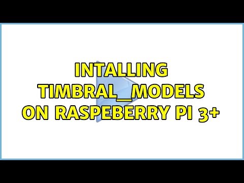 Intalling timbral_models on Raspeberry Pi 3+