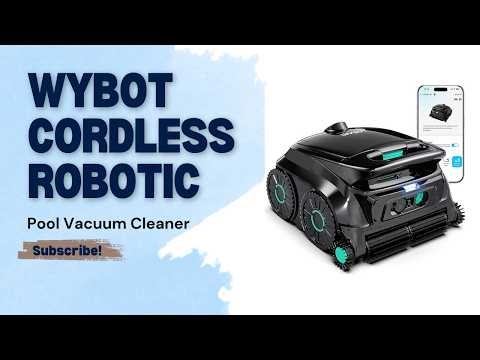 WYBOT Cordless Robotic Pool Vacuum for Inground Pools, Six-Roller Brush, Edge-to-Edge Cleaning,