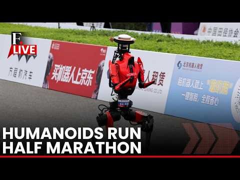 LIVE: More Than 300 Humanoid Robots Run Half Marathon in China | Beijing E-Town | N18G