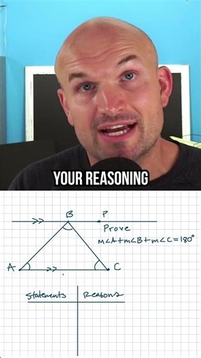 How to Actually Prove Triangle Angles Equal 180 #geometry #mathproof