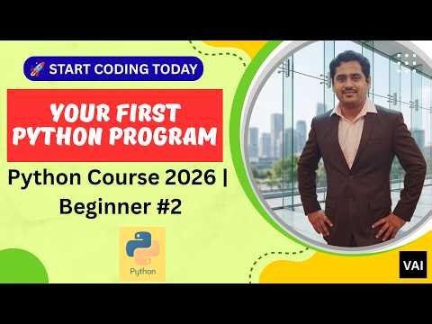 Write Your First Python Program 🐍 | Python Tutorial for Beginners #2