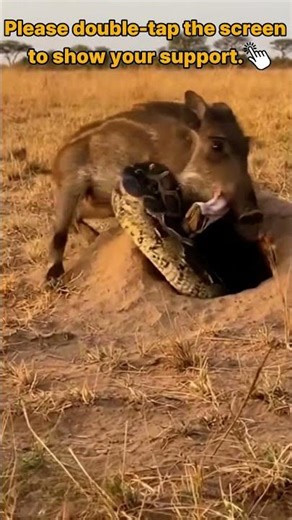 A python has spotted a wild boar. What fate awaits the boar?🐍🐷❓ #python #Boar