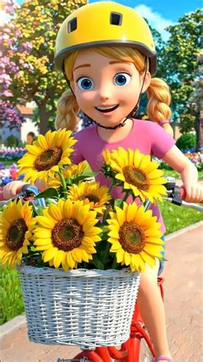 a girl playing bike ai videos cartoon #automobile #jalanyangjauhjanganlupapulang #motivation