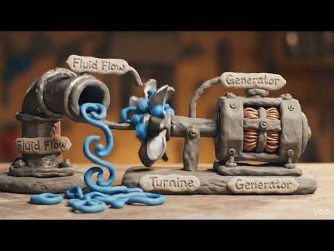 Turbine Power Generation Animation