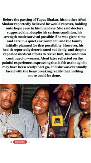 Afeni Shakur’s Heartbreaking Story About Tupac’s Final Moments With His Mother 💔 #RIPTupac #shorts