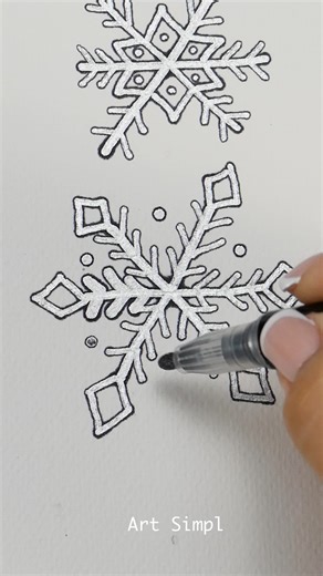 Snowflake Drawing #art | Art Simpl